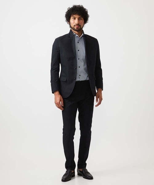 MICHEL KLEIN HOMME (ミッシェルクランオム)の「【セットアップ】メッシュコンバーチブルジャケット(テーラードジャケット・メンズ・ブラック/ベージュ・MEDIUM/LARGE/X-LARGE)」の16枚目の写真