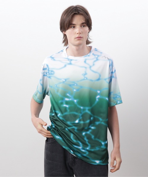 MANASTASH(マナスタッシュ)の「MANASTASH/マナスタッシュ/LITHIUM TIE DYE TOP(Tシャツ/カットソー・メンズ・グリーン/パープル/ブラック・S/M/L/XL)」の3枚目の写真