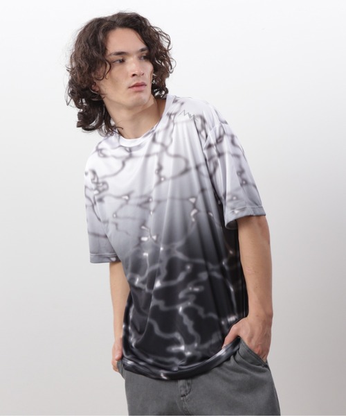 MANASTASH(マナスタッシュ)の「MANASTASH/マナスタッシュ/LITHIUM TIE DYE TOP(Tシャツ/カットソー・メンズ・グリーン/パープル/ブラック・S/M/L/XL)」の2枚目の写真