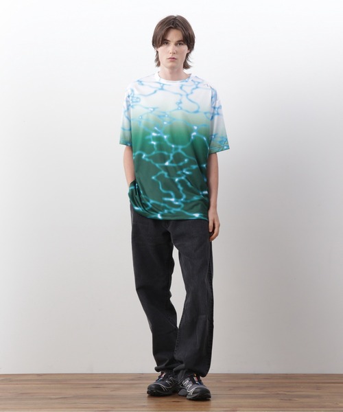 MANASTASH(マナスタッシュ)の「MANASTASH/マナスタッシュ/LITHIUM TIE DYE TOP(Tシャツ/カットソー・メンズ・グリーン/パープル/ブラック・S/M/L/XL)」の5枚目の写真