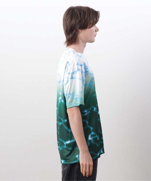 MANASTASH(マナスタッシュ)の「MANASTASH/マナスタッシュ/LITHIUM TIE DYE TOP(Tシャツ/カットソー・メンズ・グリーン/パープル/ブラック・S/M/L/XL)」の6枚目の写真