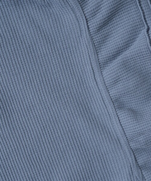 FREAK'S STORE（フリークスストア）の「限定展開　ワッフル フリル 袖トップス（Tシャツ/カットソー・レディース・ブラック/オリーブ/ナチュラル/ブルー/レッド・ﾌﾘ-）」の11枚目の写真