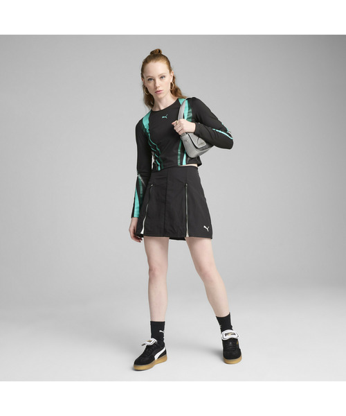 PUMA（プーマ）の「PUMA プーマ ウィメンズ デア トゥ グラフィック 長袖 Tシャツ（Tシャツ/カットソー・レディース・ライトグレー/ブラック・MEDIUM/SMALL/LARGE/X-SMALL）」の4枚目の写真