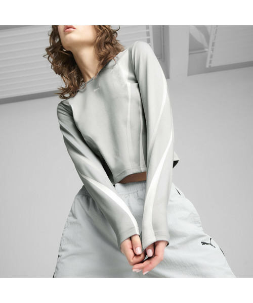 PUMA（プーマ）の「PUMA プーマ ウィメンズ デア トゥ グラフィック 長袖 Tシャツ（Tシャツ/カットソー・レディース・ライトグレー/ブラック・MEDIUM/SMALL/LARGE/X-SMALL）」の9枚目の写真