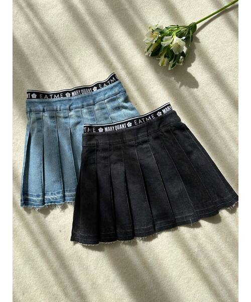 EATME（イートミー）の「【EATME×MARY QUANT】ウエストマークデニムプリーツスカート（セットアップ可能）（デニムスカート・レディース・ライトブルー/ブラック・MEDIUM/SMALL）」の17枚目の写真