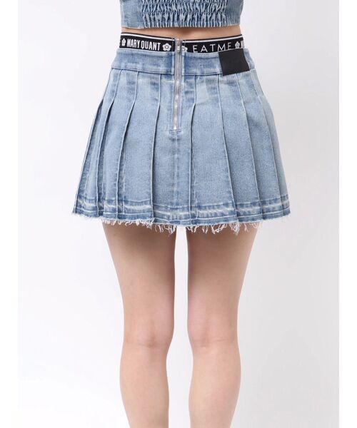 EATME（イートミー）の「【EATME×MARY QUANT】ウエストマークデニムプリーツスカート（セットアップ可能）（デニムスカート・レディース・ライトブルー/ブラック・MEDIUM/SMALL）」の11枚目の写真