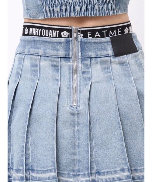 EATME（イートミー）の「【EATME×MARY QUANT】ウエストマークデニムプリーツスカート（セットアップ可能）（デニムスカート・レディース・ライトブルー/ブラック・MEDIUM/SMALL）」の10枚目の写真