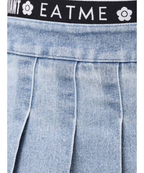 EATME（イートミー）の「【EATME×MARY QUANT】ウエストマークデニムプリーツスカート（セットアップ可能）（デニムスカート・レディース・ライトブルー/ブラック・MEDIUM/SMALL）」の5枚目の写真