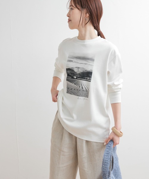 reirie フォトプリントロングスリープTシャツ セール】フォトプリントロングスリーブTシャツ(Tシャツ