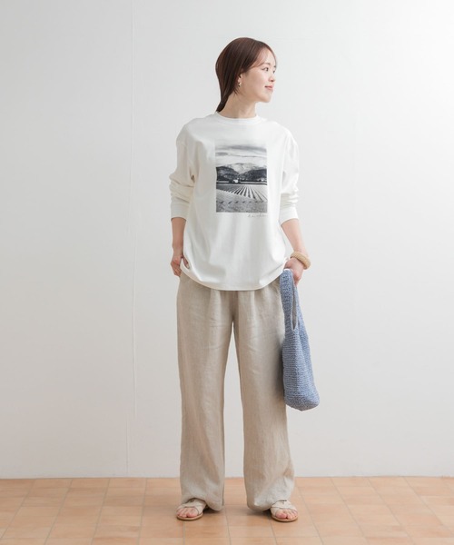 フォトプリントロングスリーブTシャツ[DRA4-21E106]｜URBAN