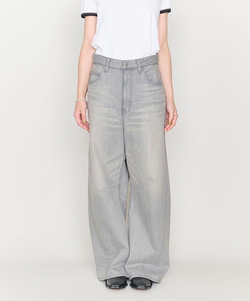 ASTRAET（アストラット）の「ASU CO DNM TWIST WD（デニムパンツ・メンズ・ライトグレー・1/2/3）」の4枚目の写真