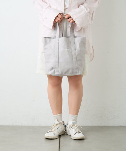 Actually（アクチュアリー）の「Actually キャンバストートバッグ（トートバッグ・レディース・ブラック/ホワイト系その他2/ライトグレー/ホワイト系その他・0）」の12枚目の写真