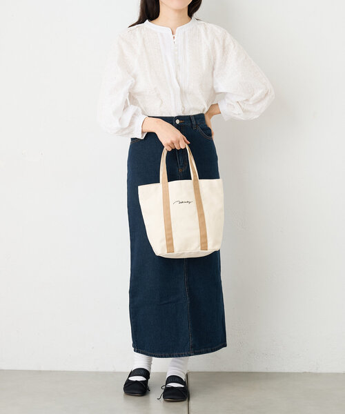 Actually（アクチュアリー）の「Actually キャンバストートバッグ（トートバッグ・レディース・ブラック/ホワイト系その他2/ライトグレー/ホワイト系その他・0）」の15枚目の写真