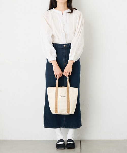 Actually（アクチュアリー）の「Actually キャンバストートバッグ（トートバッグ・レディース・ブラック/ホワイト系その他2/ライトグレー/ホワイト系その他・0）」の16枚目の写真