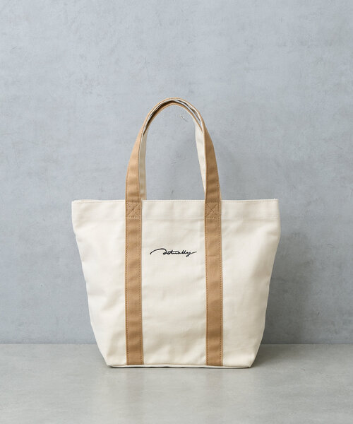 Actually（アクチュアリー）の「Actually キャンバストートバッグ（トートバッグ・レディース・ブラック/ホワイト系その他2/ライトグレー/ホワイト系その他・0）」の17枚目の写真