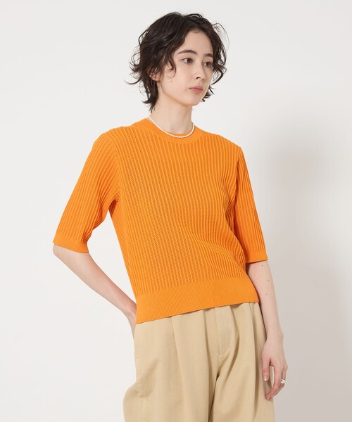 ユナイテッドアローズ　P 天竺ハーフスリーブ ニット UNITED ARROWS（ユナイテッドアローズ）の「P 天竺 ハーフ
