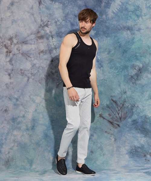 HIDEAWAYS NICOLE（ハイダウェイニコル）の「ロゴプリントタンクトップ（タンクトップ・メンズ・オフホワイト/ブラック/ネイビー/パープル・MEDIUM/LARGE/X-LARGE）」の6枚目の写真