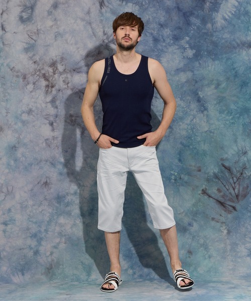 HIDEAWAYS NICOLE（ハイダウェイニコル）の「ロゴプリントタンクトップ（タンクトップ・メンズ・オフホワイト/ブラック/ネイビー/パープル・MEDIUM/LARGE/X-LARGE）」の7枚目の写真