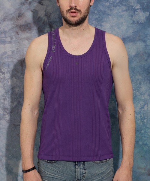 HIDEAWAYS NICOLE（ハイダウェイニコル）の「ロゴプリントタンクトップ（タンクトップ・メンズ・オフホワイト/ブラック/ネイビー/パープル・MEDIUM/LARGE/X-LARGE）」の9枚目の写真