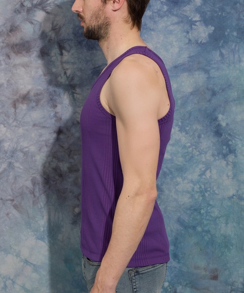 HIDEAWAYS NICOLE（ハイダウェイニコル）の「ロゴプリントタンクトップ（タンクトップ・メンズ・オフホワイト/ブラック/ネイビー/パープル・MEDIUM/LARGE/X-LARGE）」の10枚目の写真