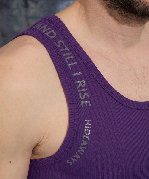 HIDEAWAYS NICOLE（ハイダウェイニコル）の「ロゴプリントタンクトップ（タンクトップ・メンズ・オフホワイト/ブラック/ネイビー/パープル・MEDIUM/LARGE/X-LARGE）」の13枚目の写真