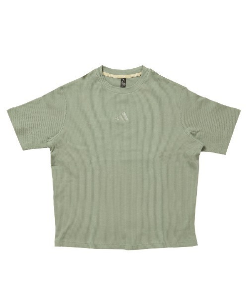 adidas（アディダス）の「【別注】アディダス adidas W LUX CA クロップド リブTシャツ AP 限定コラボ（Tシャツ/カットソー・レディース・ベビーピンク/グリーン/ホワイト・S/M/L/XL）」の10枚目の写真