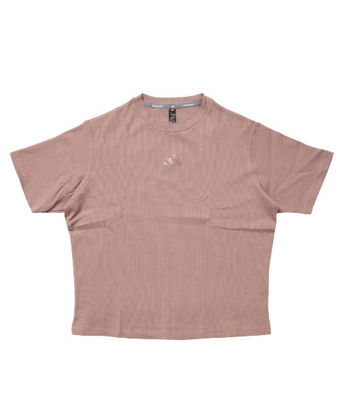 adidas（アディダス）の「【別注】アディダス adidas W LUX CA クロップド リブTシャツ AP 限定コラボ（Tシャツ/カットソー・レディース・ベビーピンク/グリーン/ホワイト・S/M/L/XL）」の11枚目の写真