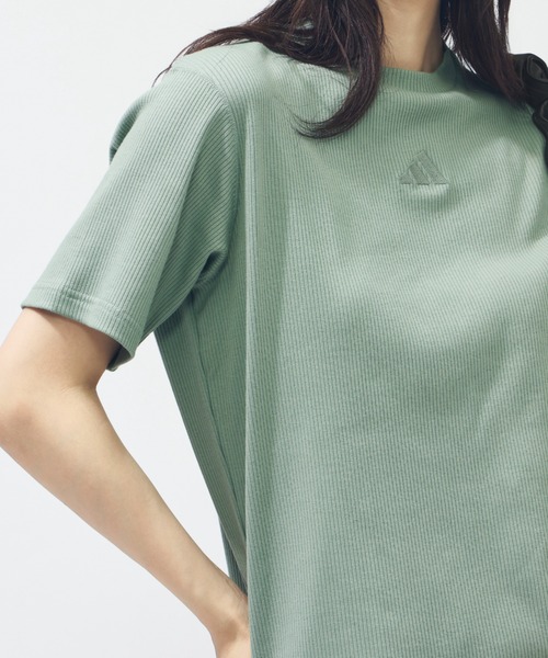 アディダス adidas W LUX CA クロップド リブTシャツ AP（Tシャツ