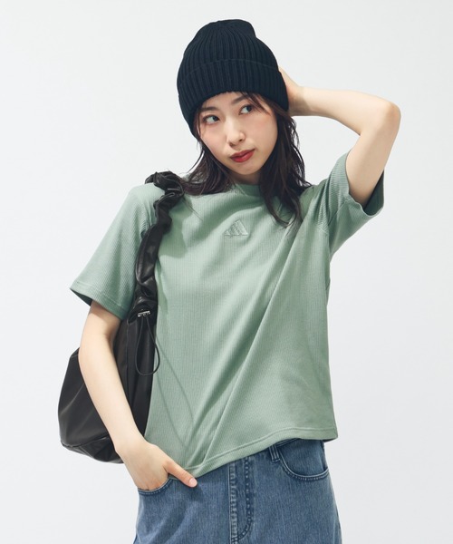 Adidas アディダス RIB TSHIRT リブ Tシャツ クロップド adidas tシャツ RIB SS TOP / アディダス リブ ショート