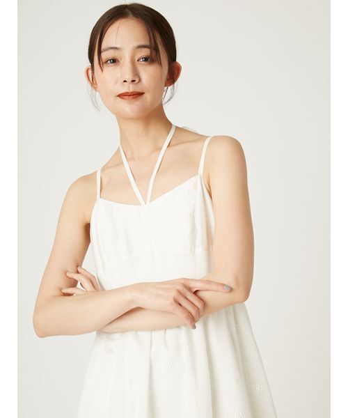 【タグ付き】FRAY I.D カットワークレースティアードキャミワンピース セール】カットワークレースティアードキャミワンピース