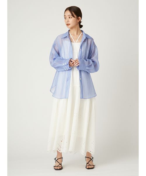 【タグ付き】FRAY I.D カットワークレースティアードキャミワンピース カットワークレースティアードキャミワンピース(マキシ・ロング