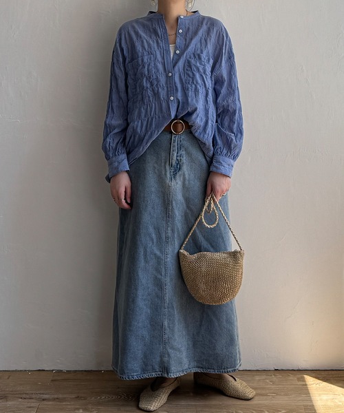 LBC（エルビーシー）の「バックシャーリングロングシャツ（シャツ/ブラウス・レディース・ホワイト/イエロー/ブルー/その他31・M）」の15枚目の写真