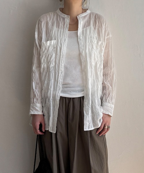 LBC（エルビーシー）の「バックシャーリングロングシャツ（シャツ/ブラウス・レディース・ホワイト/イエロー/ブルー/その他31・M）」の11枚目の写真