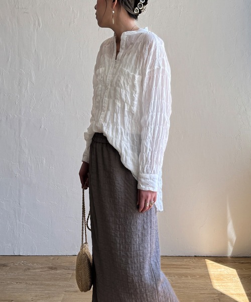 LBC（エルビーシー）の「バックシャーリングロングシャツ（シャツ/ブラウス・レディース・ホワイト/イエロー/ブルー/その他31・M）」の20枚目の写真