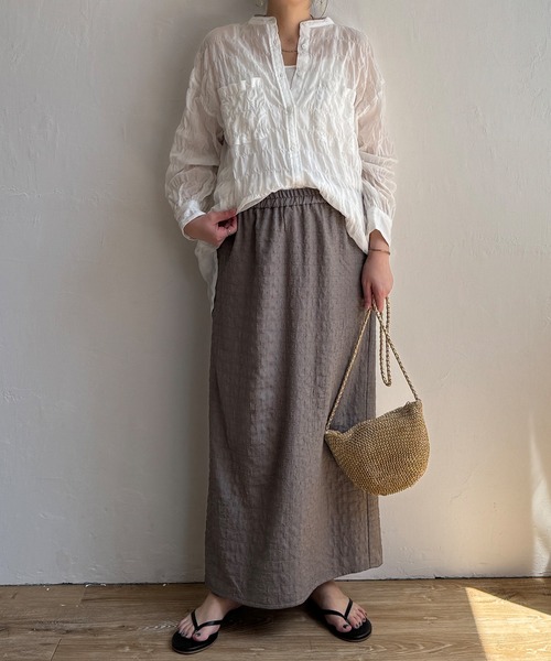 LBC（エルビーシー）の「バックシャーリングロングシャツ（シャツ/ブラウス・レディース・ホワイト/イエロー/ブルー/その他31・M）」の22枚目の写真