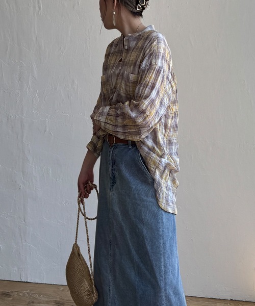 LBC（エルビーシー）の「バックシャーリングロングシャツ（シャツ/ブラウス・レディース・ホワイト/イエロー/ブルー/その他31・M）」の5枚目の写真