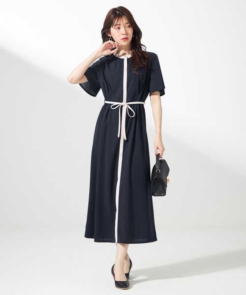 新品未使用anySISカナパジャージワンピース今季商品ネイビーM完売品匿名配送 セール】2WAYジョーゼットジャージー ワンピース（ワンピース