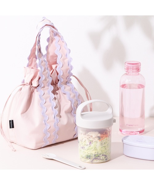 Francfranc(フランフラン)の「ウェーブ 2WAY ランチバッグ ピンク(エコバッグ/サブバッグ・レディース・ピンク・FREE)」の9枚目の写真