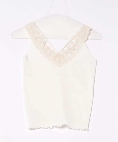 STYLEBLOCK（スタイルブロック）の「レースVネックキャミソール（キャミソール・レディース・ホワイト/ブラック/ベージュ系その他/グレー・FREE）」の9枚目の写真
