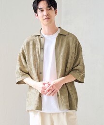 RONEL（ロネル）の「【RONEL】メッシュシャツ カーデ（ニット/セーター）」