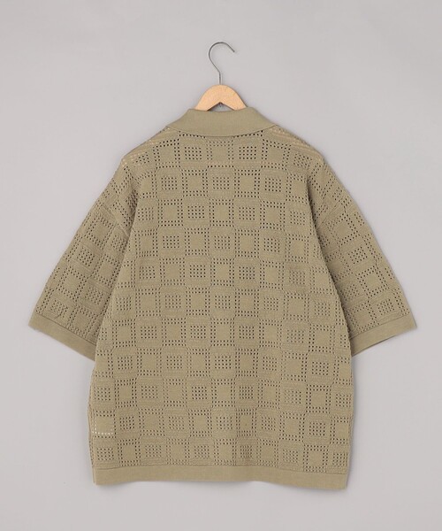RONEL(ロネル)の「【RONEL】メッシュシャツ カーデ(ニット/セーター・メンズ・ブラック/ベージュ・M/L/S/XL)」の16枚目の写真