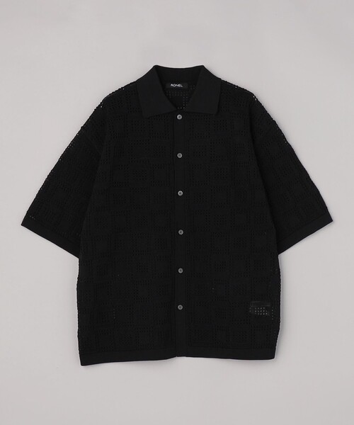 RONEL(ロネル)の「【RONEL】メッシュシャツ カーデ(ニット/セーター・メンズ・ブラック/ベージュ・M/L/S/XL)」の21枚目の写真