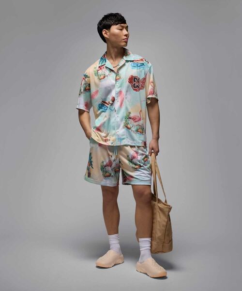 JORDAN BRAND(ジョーダンブランド)の「ジョーダン エッセンシャル メンズ プリント キャンプ トップ / Jordan Essentials Men's Printed Camp Top IB3007-133 Sail(シャツ/ブラウス・メンズ・クリーム・XL/S/M/L/2XL)」の9枚目の写真