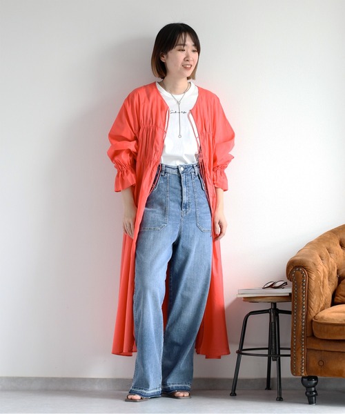 cepo（セポ）の「〈接触冷感 / UVカット〉ICE デニム ワークサスペンダーパンツ（デニムパンツ・レディース・ブルー系2/ブルー系3・S/M/L）」の4枚目の写真