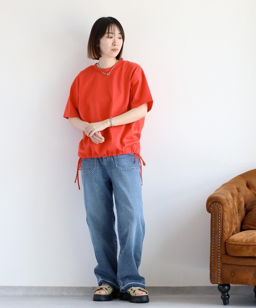 cepo（セポ）の「〈接触冷感 / UVカット〉ICE デニム ワークサスペンダーパンツ（デニムパンツ・レディース・ブルー系2/ブルー系3・S/M/L）」の9枚目の写真