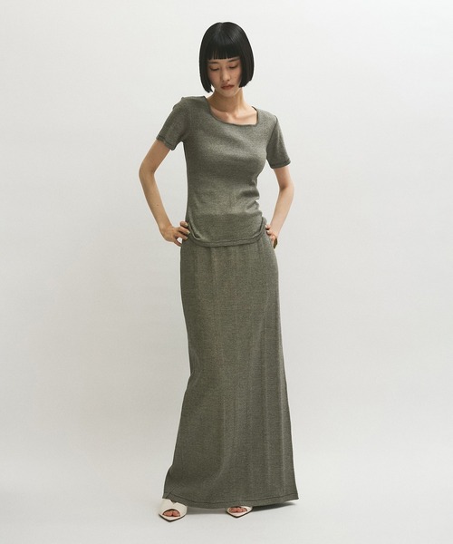 MILLER（ミラー）の「【Miller for ADAM ET ROPE'】別注 スクエアTee（Tシャツ/カットソー・レディース・ホワイト/グリーン系その他/ブラック・FREE）」の6枚目の写真