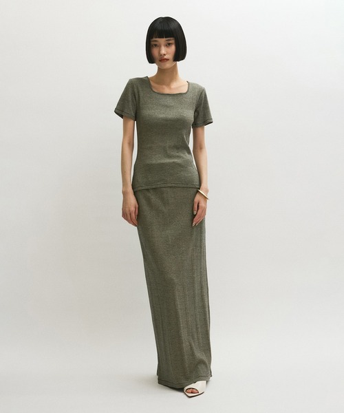 MILLER（ミラー）の「【Miller for ADAM ET ROPE'】別注 スクエアTee（Tシャツ/カットソー・レディース・ホワイト/グリーン系その他/ブラック・FREE）」の7枚目の写真