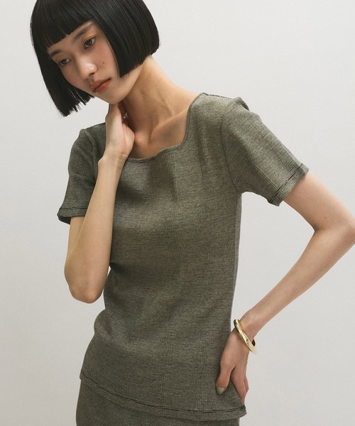 MILLER（ミラー）の「【Miller for ADAM ET ROPE'】別注 スクエアTee（Tシャツ/カットソー・レディース・ホワイト/グリーン系その他/ブラック・FREE）」の10枚目の写真