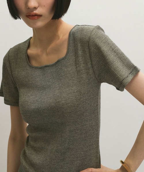 MILLER（ミラー）の「【Miller for ADAM ET ROPE'】別注 スクエアTee（Tシャツ/カットソー・レディース・ホワイト/グリーン系その他/ブラック・FREE）」の14枚目の写真