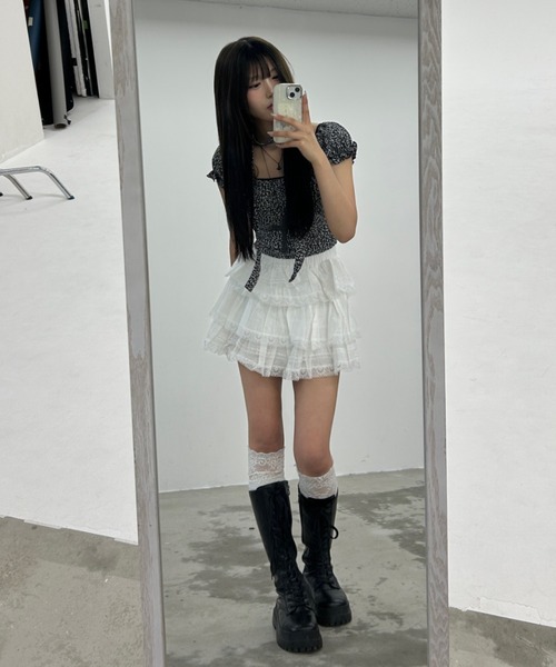 .KOM(ドットコム)の「A'GEM/9 × .kom 『.KOM/ドットケーオーエム』レオパードトップス(その他トップス・レディース・チャコールグレー・FREE)」の6枚目の写真